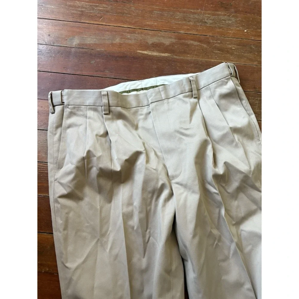 Orvis Ultimate Khaki Pants Mens 40x32 Beige Relaxed Fit Twill Trousers Pleated